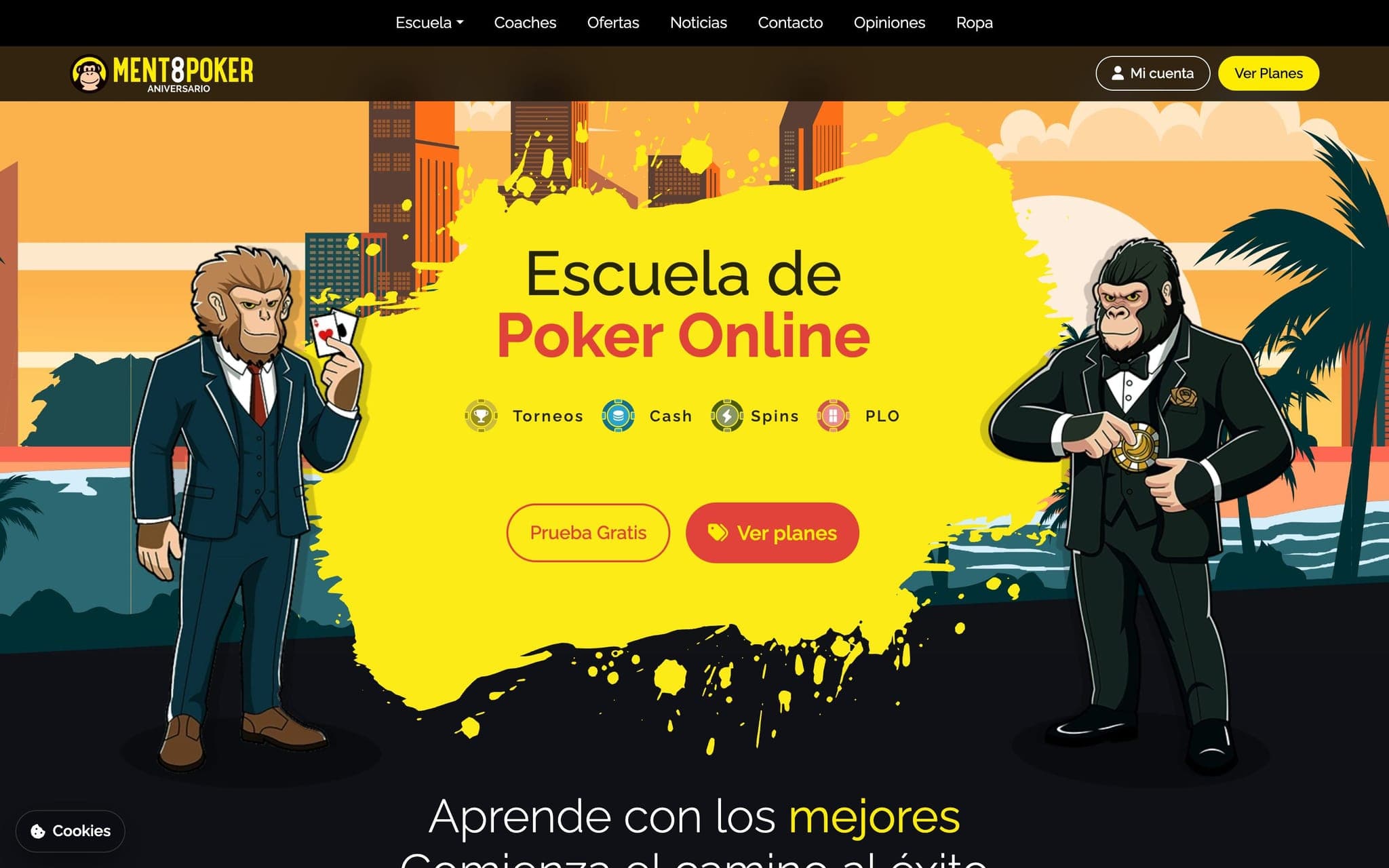 Captura de la web de MentoPoker