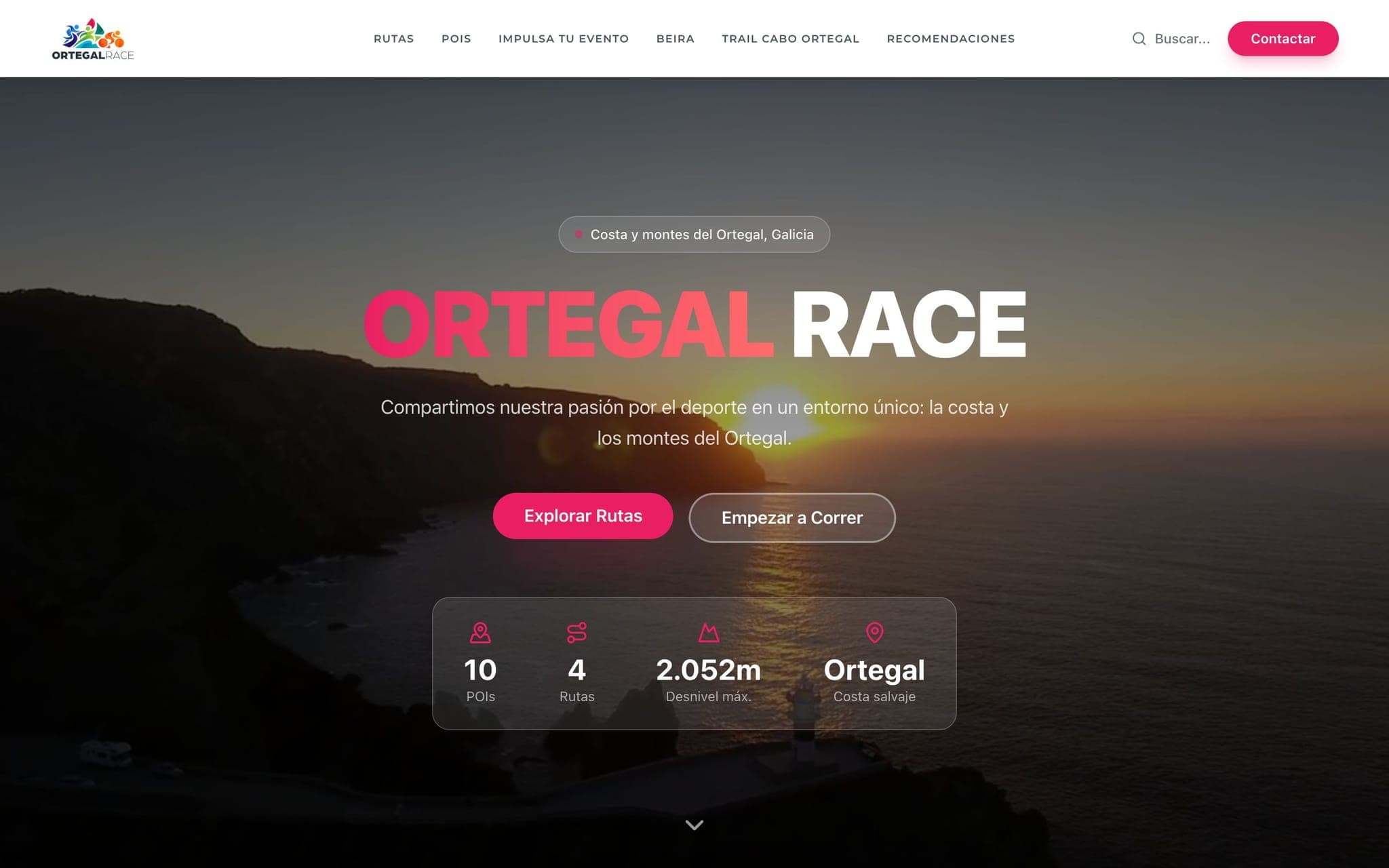 Captura de la web de Ortegal Race