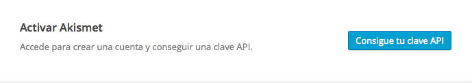 Clave API Akismet